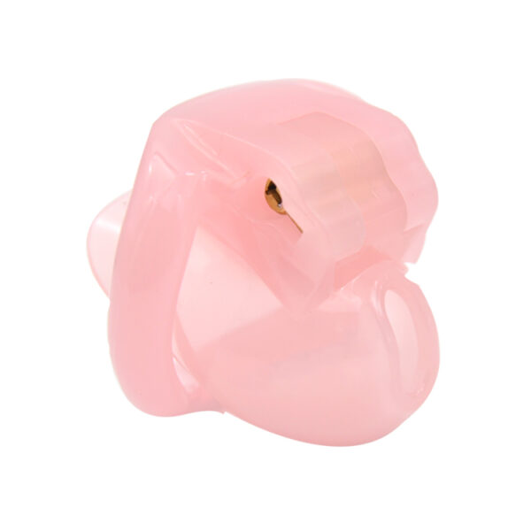 Pink resin chastity cage
