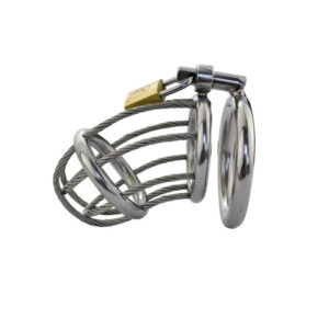 metal chastity cage with steel wire