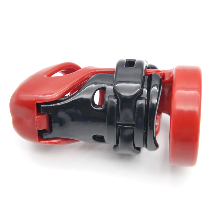 Red resin chastity cage