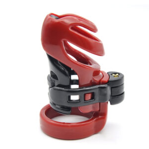 Red resin chastity cage