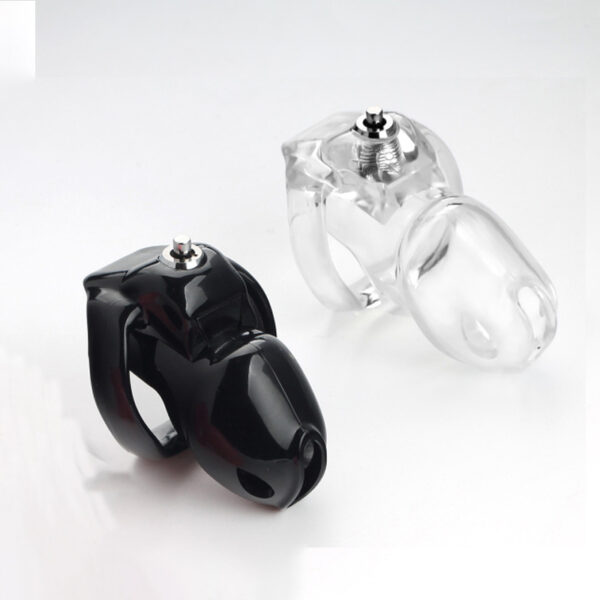 Button type plastic chastity cage