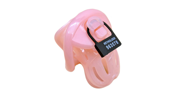 Men pink Silicone Chastity cage