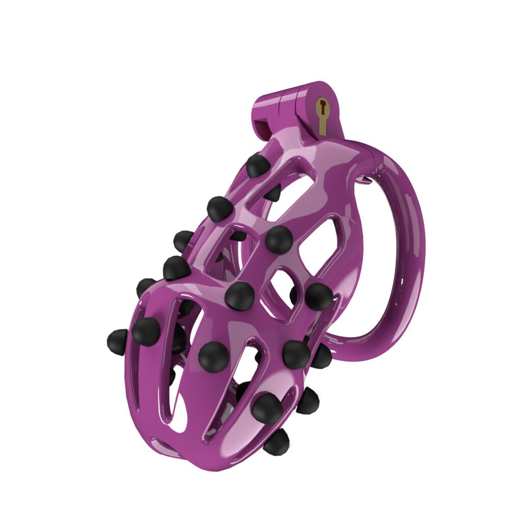 SPIKED CHASTITY CAGE SMALL 3D PRINTED PLASTIC S1 Chastity Cage spiked-chastity-cage-small-3d-printed-plastic-s1-chastity-cage