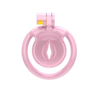 Sissy Flat Chastity Cage Hover Pink Male Small