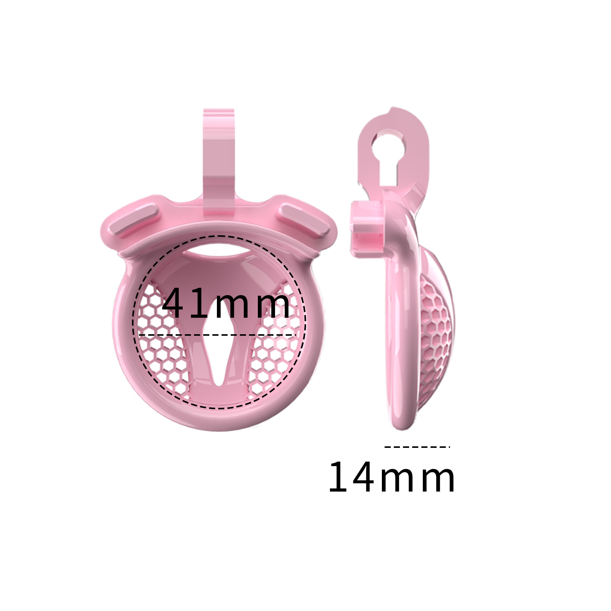 pink flat chastity cage