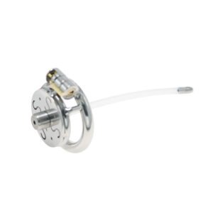 Flat Metal Chastity Cage Urethral Tube Male K1