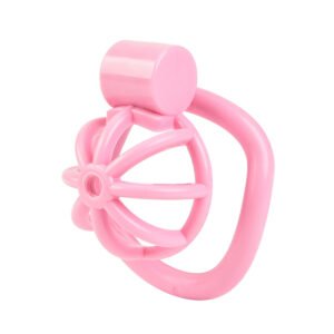 Flat Chastity Cage Sissy Chain 3D Printed Pink