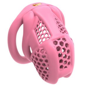3D Printed Chastity Cage Sissy Pink Resin Male N1