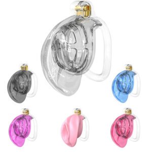 Sissy Chastity Cage Male Pink Transparent