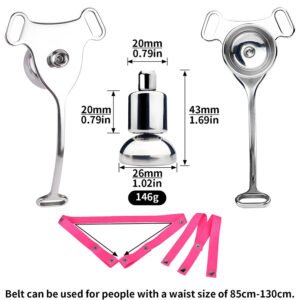 Sissy Chastity Metal Inverted Patches Three-Way Belt 4.0 - Chastity Cage