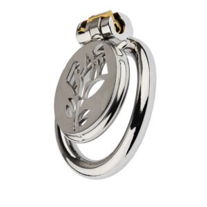 FLAT CHASTITY CAGE METAL ROSE