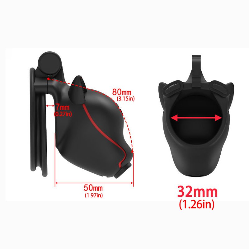 MALE COCK CAGE NYLON DOG HEAD SMALL K1