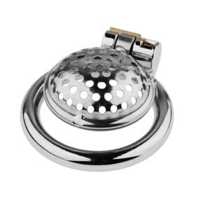 METAL CHASTITY CAGE SMALL ROUND HOLE