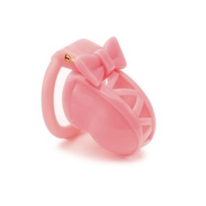 SISSY CHASTITY CAGE 3D PRINTED PINK BOWKNOT