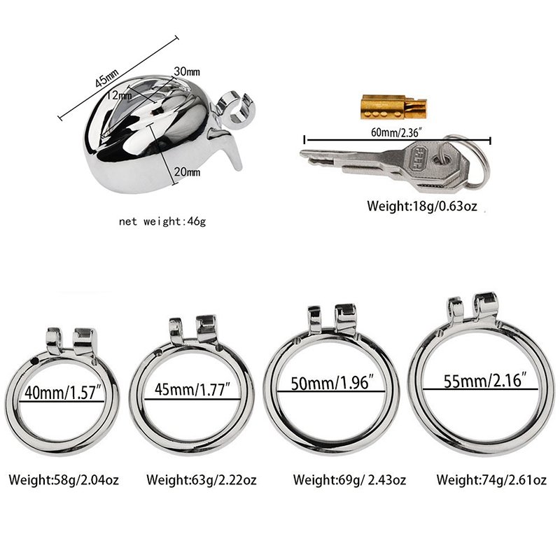 SISSY CHASTITY CAGE METAL SMALL VULVA