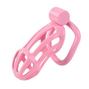 3D PRINTED CHASTITY CAGE SISSY PINK ABS BREATHABLE