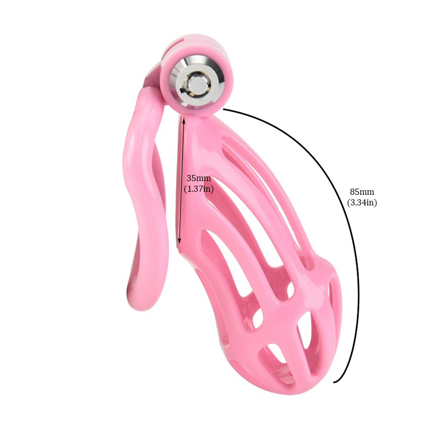 3D PRINTED CHASTITY CAGE SISSY PINK ABS BREATHABLE