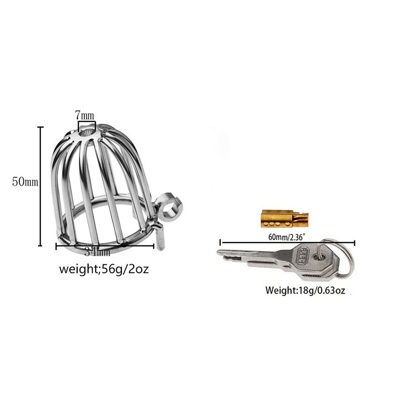 METAL CHASTITY CAGE MALE BIRD CAGE