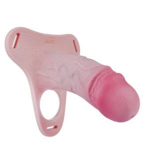 SILICONE COCK CAGE SISSY PINK LARGE SIZE FALSE PENIS