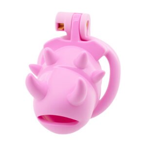 3D PRINTED COCK CAGE PINK MALE HORNED DEMON