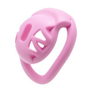 SISSY CHASTITY CAGE PINK SMALL INVISIBLE LOCK RIBBON STYLE