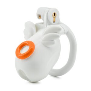 SMALL CHASTITY CAGE MALE WHITE CUTE ANGEL