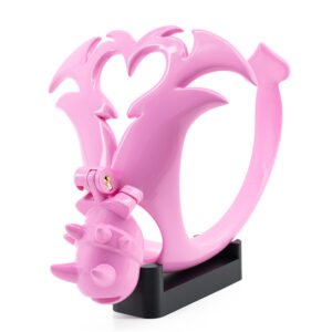 3D PRINTED CHASTITY CAGE PINK SISSY SUCCUBUS PATCH