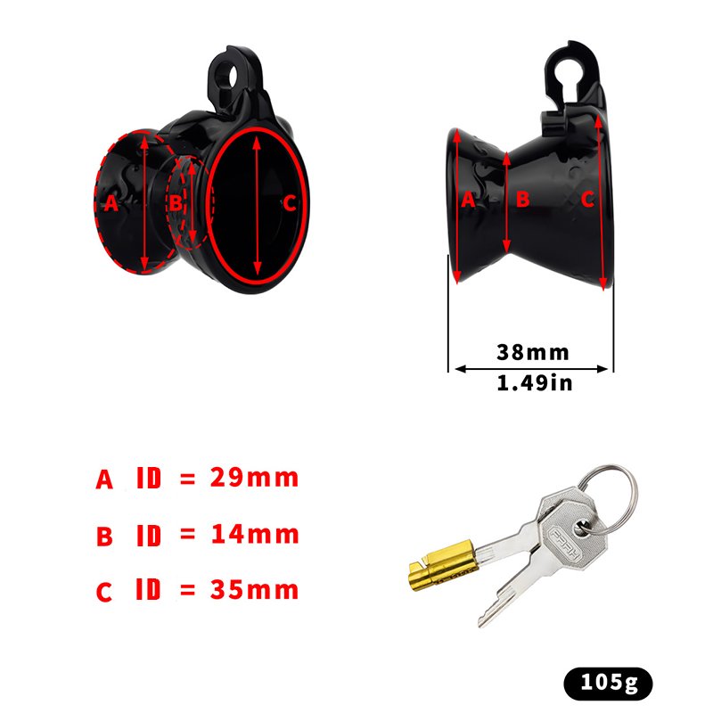 INVERTED CHASTITY CAGE FISH TRAP-SHAPED MALE PINK K2