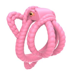 MALE CHASTITY CAGE THREE WAY FIXATION HEMP ROPE DESIGN