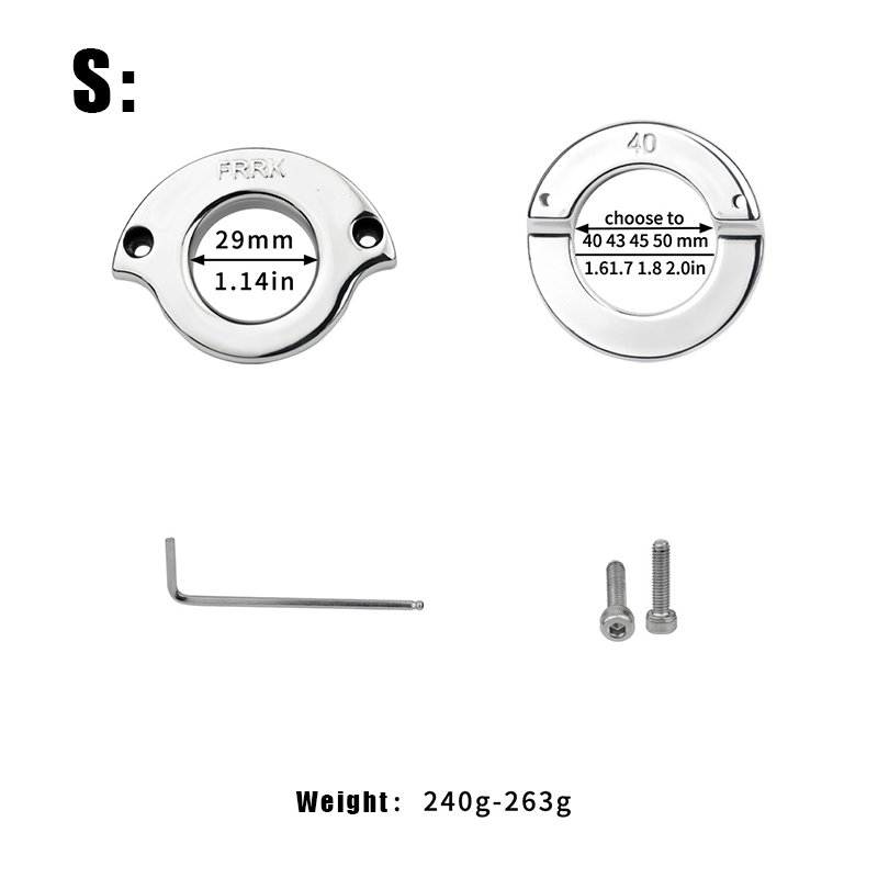 METAL COCK CAGE RING MALE SMALL DOUBLE LAYER