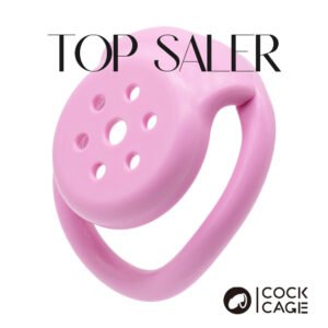 Flat Chastity Cage Hidden Lock Pink