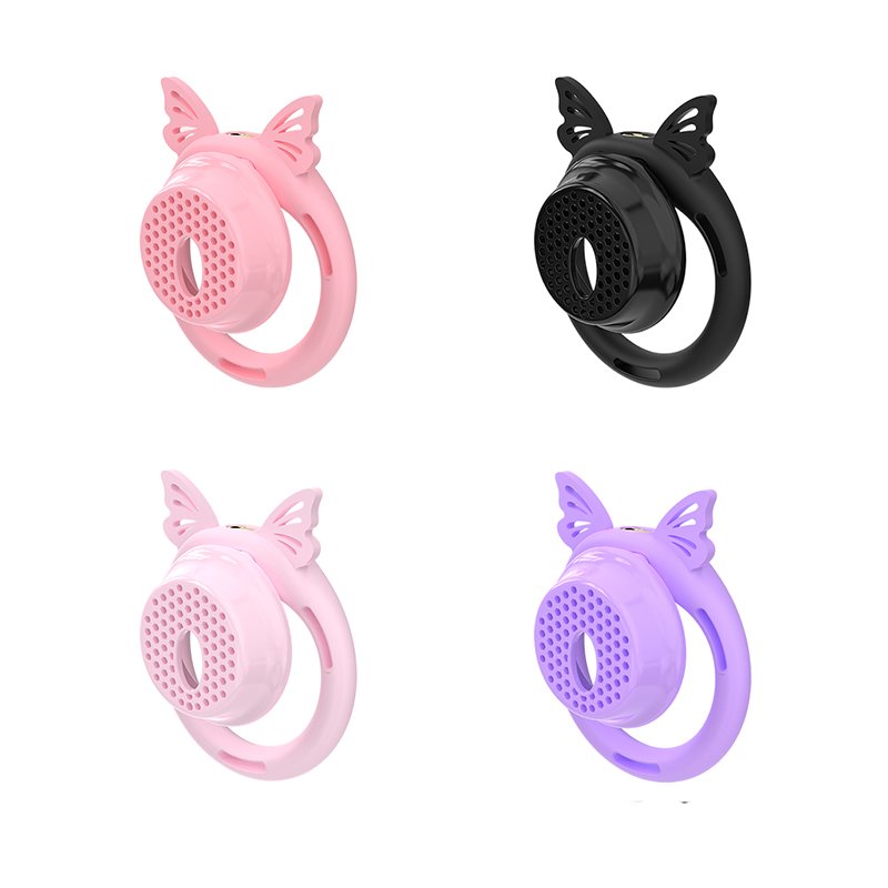 INVERTED CHASTITY CAGE PINK FLAT GRID WITH CATHETER