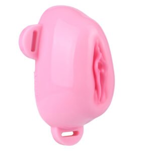 PINK CHASTITY CAGE MALE SISSY FAUX LABIA SERIES K2