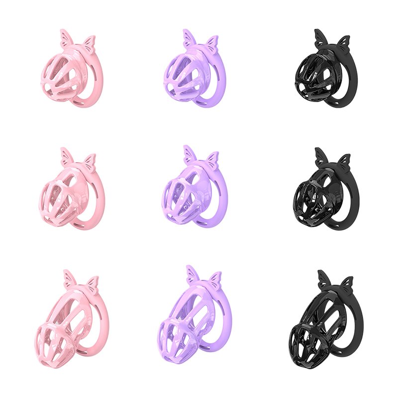 PINK COCK CAGE HOLLOW THREE WAY FIXATION BELT