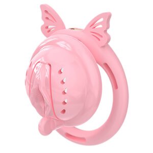 PINK COCK CAGE OPENABLE SOFT SILICONE WITH CATHETER
