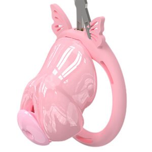 SISSY CHASTITY CAGE MALE LABIA SHAPED WITH CATHETER
