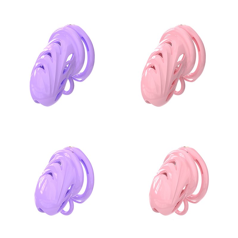 SPIKED CHASTITY CAGE PINK SOFT MATERIAL WITH CATHETER