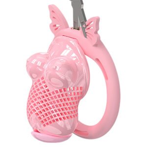 SISSY CHASTITY CAGE SEXY MESH FAKE BREAST SHAPED