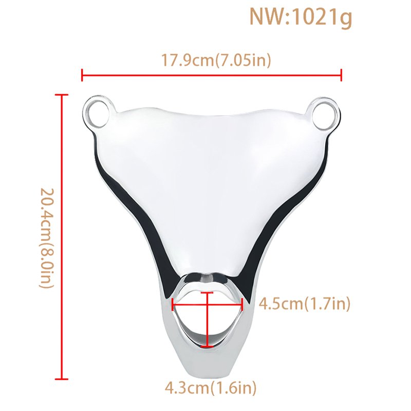 CHASTITY BELT MALE METAL ADJUSTABLE SEXY LIPS