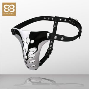 CHASTITY BELT STAINLESS STEEL WEIGHTED MASK WITH THREE-WAY FIXATION