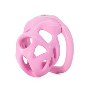 Pink Resin Male Chastity Device - Breathable Sissy Training Cock Cage