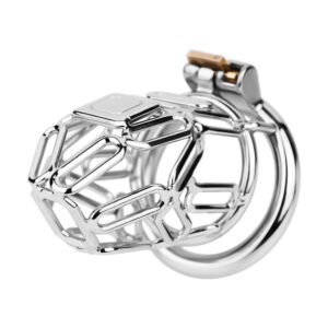 Long Stainless Steel Chastity Cage - High Breathability Male Locking Device