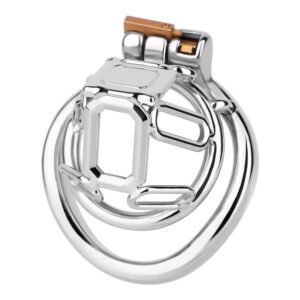 Short Stainless Steel Chastity Cage - High Breathability Male Locking Device