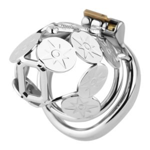 Snake Long Metal Chastity Cage - Star Pattern Hollow Male Device