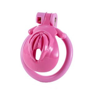 Chastity Cage for Sissy Play - Pink Inverted Resin Cage