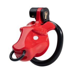 Resin Chastity Cage Bull Style Pull Chain BDSM