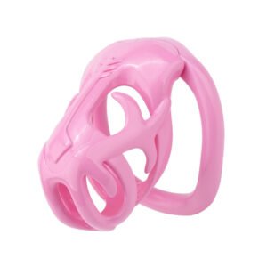 Sissy Chastity Cage Pink Flame Style Resin BDSM
