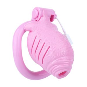Male Chastity Cage Spiral Textured Design Resin