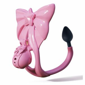 Sissy Chastity Cage Magical Girl Style Silicone Butt Plug