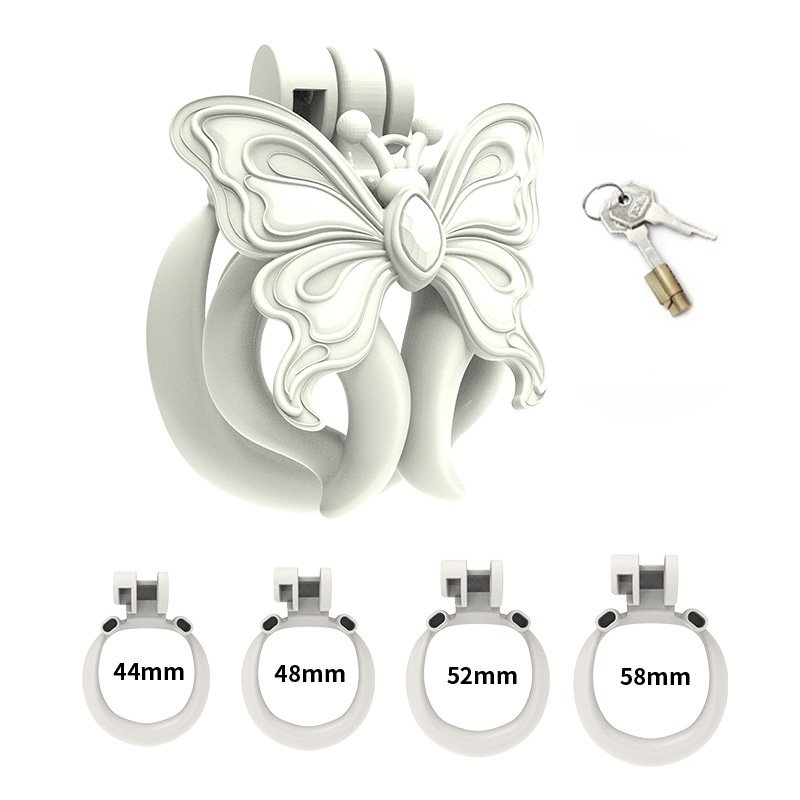 Sissy Chastity Cage Butterfly Wings Device Resin